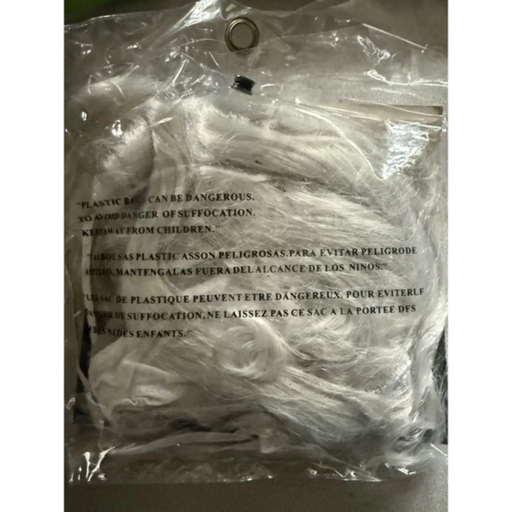 Theater Adult‎ Costume Gray Straight Beard Accessory  New In Bag